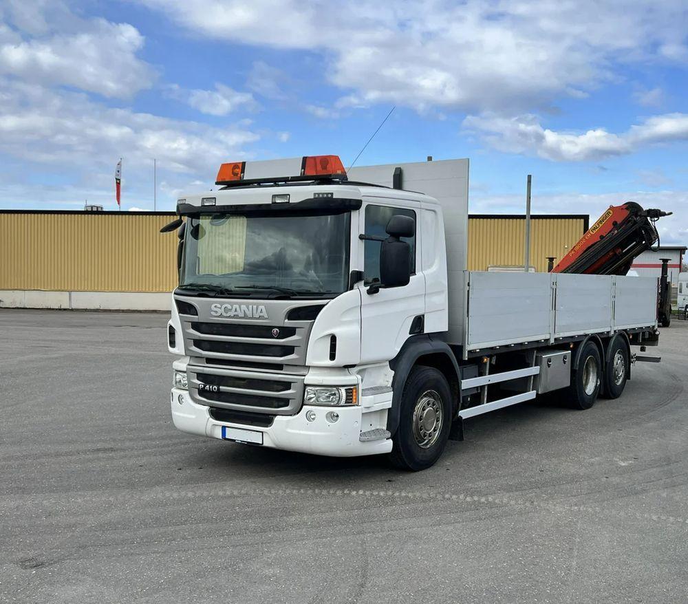 Scania P410 6x2 valník s hydraulickou rukou 